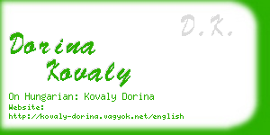 dorina kovaly business card